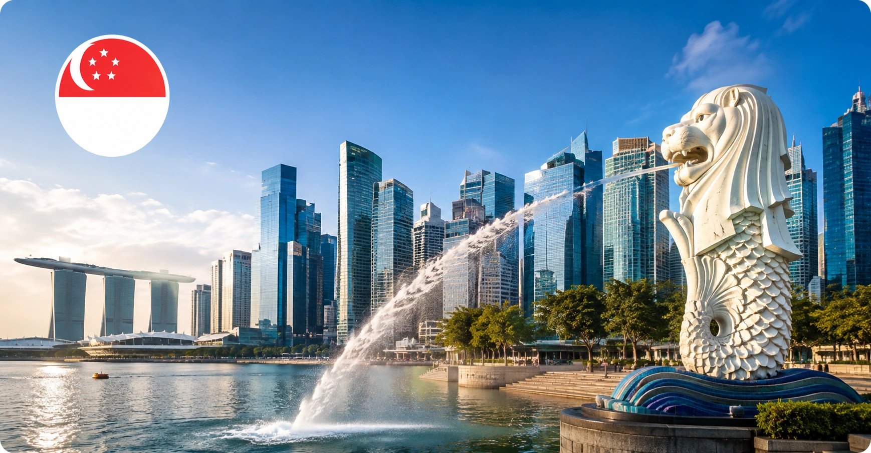 Singapore travel illustration